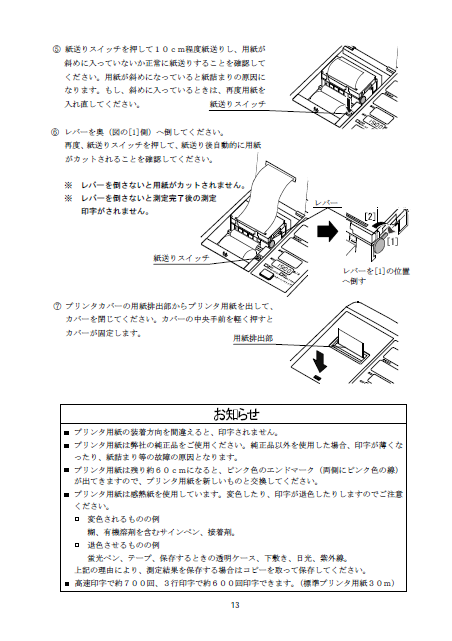 記録紙装着方法2